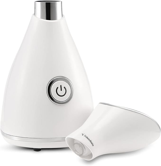 Facial Steamer for Face - Nano Ionic Face Steamer for Facial Deep Cleaning - Warm Mist Home SPA Portable Humidifier - Moisturizing, Unclogs Pores and Sinus, White