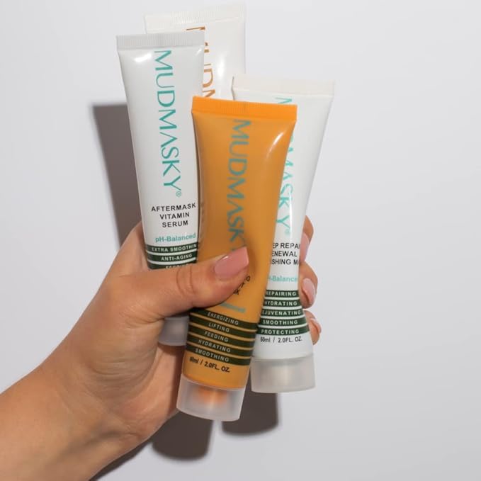 MUDMASKY Morning Boost Mask 60ml – Energizing Clay Face Mask for Beauty & Skin Care, Hydrating & Lifting with Coffee, Moroccan Lava Clay, Indonesian Flowers – Moisturizing & Smoothing