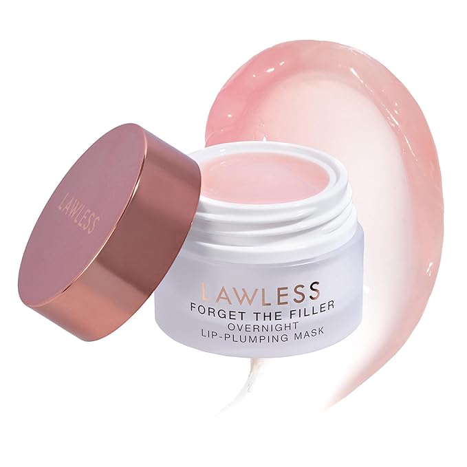 Forget the Filler Lip Mask - Sweet Dreams - Premium Overnight Lip Plumping Treatment with Natural Ingredients Designed to Plump, Hydrate, and Smooth Lips - 0.28 oz