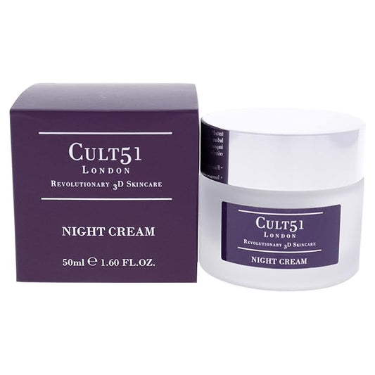 Cult51 Night Cream - Intensely Hydrating Moisturizer - Prevents, Reduces Signs Of Aging And Visible Wrinkles - Experience Glowing Skin And Deep Hydration - Renewing Treatment Restores Face - 1.6 Oz
