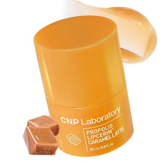 CNP Honey Lip Butter - Propolis Lipcerin™ 06 Caramel Latte, Café Edition, Hydrating Overnight Manuka Lip Balm & Mask, 12hrs Long-lasting Moisture, Gifts for Women, Korean Skin Care, 0.5 fl.oz.