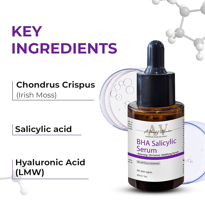 BHA Salicylic Serum For Oil Control - 30ml | Face Serum for Oily skin, Spot Marks and Deep Hydration | For All Type Skin