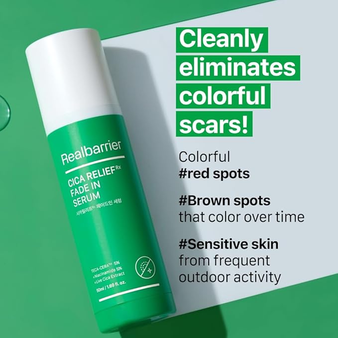 Real Barrier Cica Relief Rx Fade In Serum 50ml 1.69 fl. Oz. |Calming & Skin Recovery Face Serum, Instant Relief from Skin Irritation, Moisturizing & Soothing Serum for Sensitive Skin, Korean Skincare