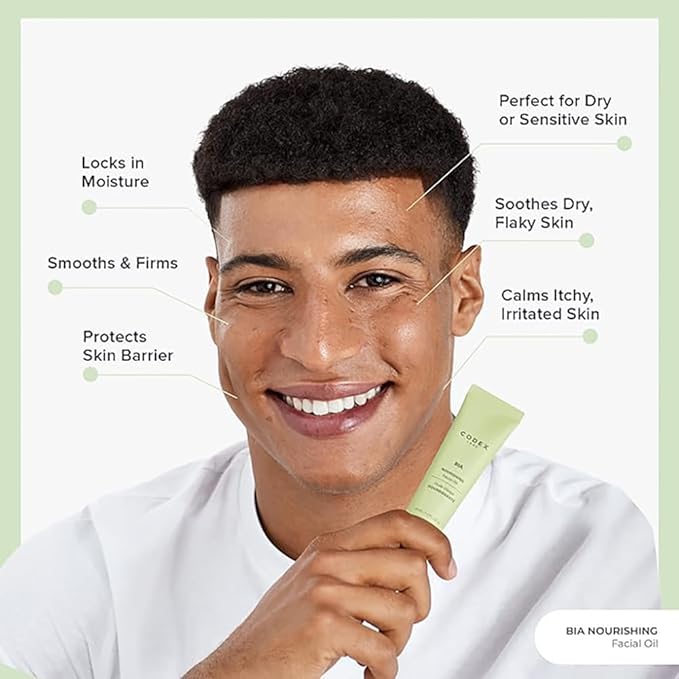 Codex Labs Bia Nourishing Face Oil - Hydration, Moisturizing & Smoothing - For Dry Skin, Sensitive Skin, All Skin Types - With Omega-3, Rosehip Oil, Vitamin E - Cruelty-Free, Vegan Skincare (1oz)