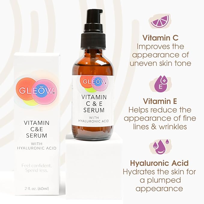 Vitamin C Face Serum, Hydrating Vitamin C Serum for Face with Hyaluronic Acid, Suitable For All Skin Types, Targets the Appearance of Dull Spots 2oz