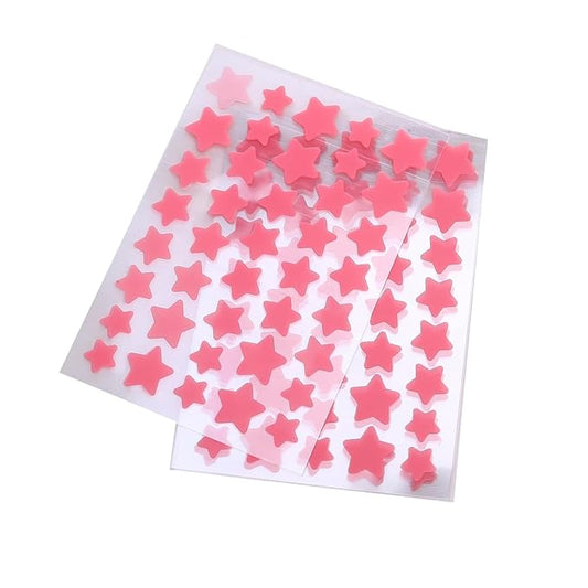 10 Sheets/Pack (400 Capsules) Pimple Patches for Face,Hydrocolloid Acne Patches Star Pimple Patches for Healing,Cute Star Face Stickers Zit Patch,Pore Cleansing Strips,Treatments and Masks (Pink)