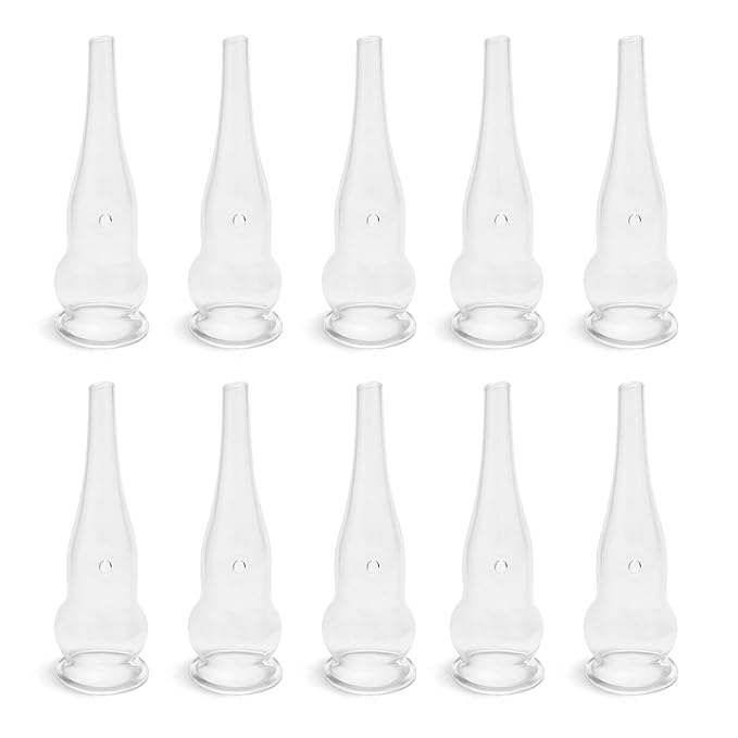 Elitzia Four Types Of Acne Blackhead Absorbing Glass Tube Types Multiple Use Electrotherapy Beauty Machine Accessories 10/set Of The Same Type ETD215SA (Gourd Shaped)