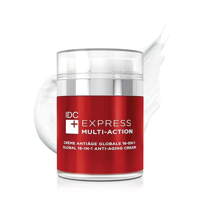 IDC Dermo Express Multi-Action 16-In-1 Anti Aging & Antioxidant Cream - 1,7 fl oz - Anti Aging Face, Eyes & Neck Cream Moisturizer for Wrinkles - Vegan Antiaging Moisturizer Cream for Men & Women
