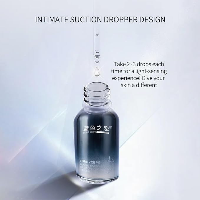 BLUE LOVE 2PC Cordyceps Facial Essence Serum - Reduces Fine Lines & Wrinkles, Hydrating & Anti-Aging Formula with Natural Ingredients for All Skin Types