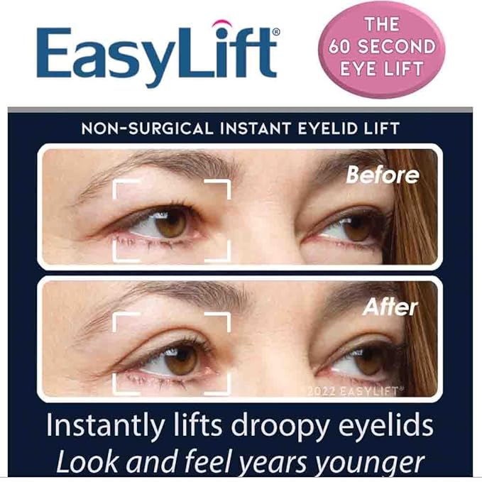 EasyLift The Original 60 Second Eye Lift - As Seen On TV - Lab Tested for Everyday Use - Made In America (Transparent, 80 Count)