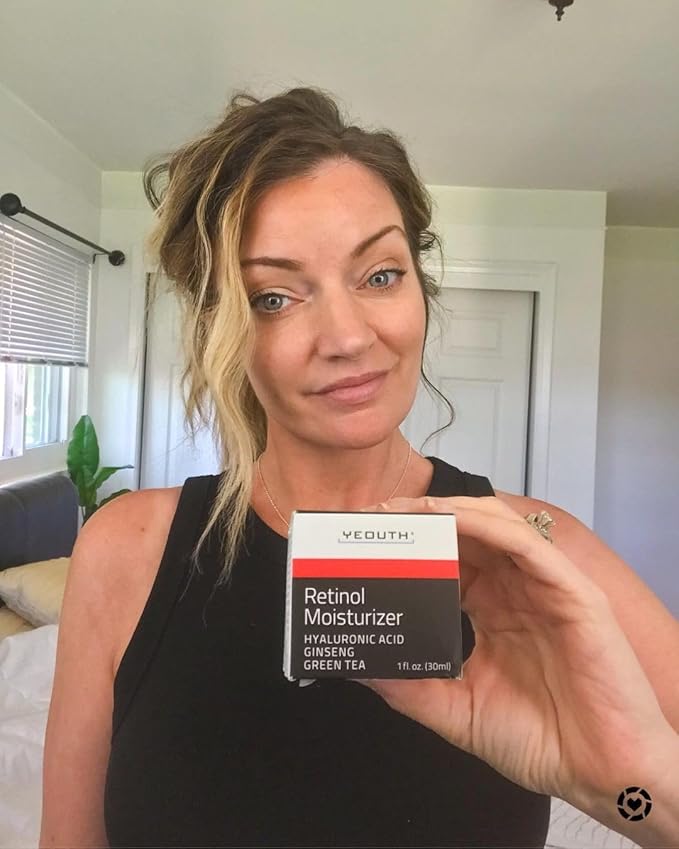 YEOUTH Retinol Cream for Face, Retinol Face Cream for Women and Men with Hyaluronic Acid and Green Tea, Night Moisturizer for a Smoother Appearance 4oz