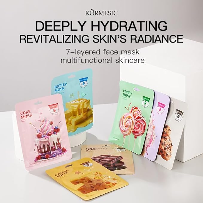 Facial mask Moisturizing face Mask - 10 Sheets, Deep Hydration, Improves Dry Skin, Sheet Mask, skincare for All Skin Types (COLOR-4)