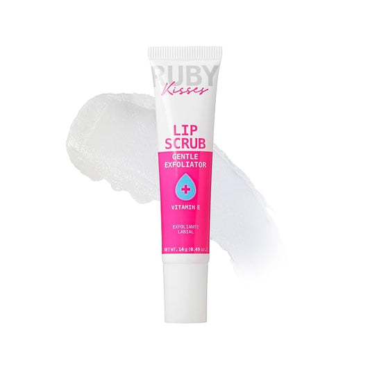 Ruby Kisses Exfoliating Lip Scrub, Gentle Smoothing for Soft Lips, Jojoba & Shea Butter Enriched, Non-Greasy, Hydrating Lip Care, Lightweight for Healthy & Supple Lips