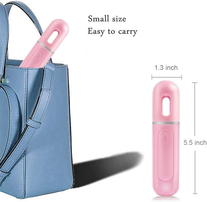 Nano Facial Mister, Portable Mini Cool Mist Facial Steamer Moisturizing Hydrating Face Sprayer for Skin Care, Makeup, Cleaning Pores，Eyelash Extensions，Summer Cool (Pink)