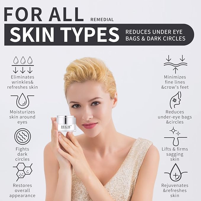 Dark Circles Under Eye Treatment for Women - Cream for Dark Circles Wrinkles Puffiness & Reduce Eye Bags, Moisturize & Repair Bags- Anti-Aging Collagen Cream – Retinol Peptide