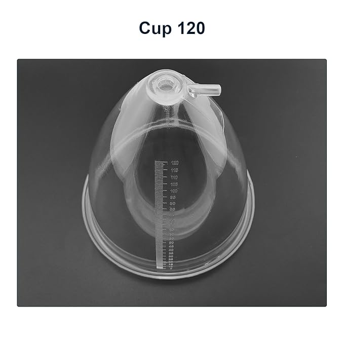 Elitzia Vacuum Accessories Cup for Breast Lifting One Pair Breast Enlargement Pump Cups Machine Salon Spa Equipment Beauty Instrument (Cup 120)