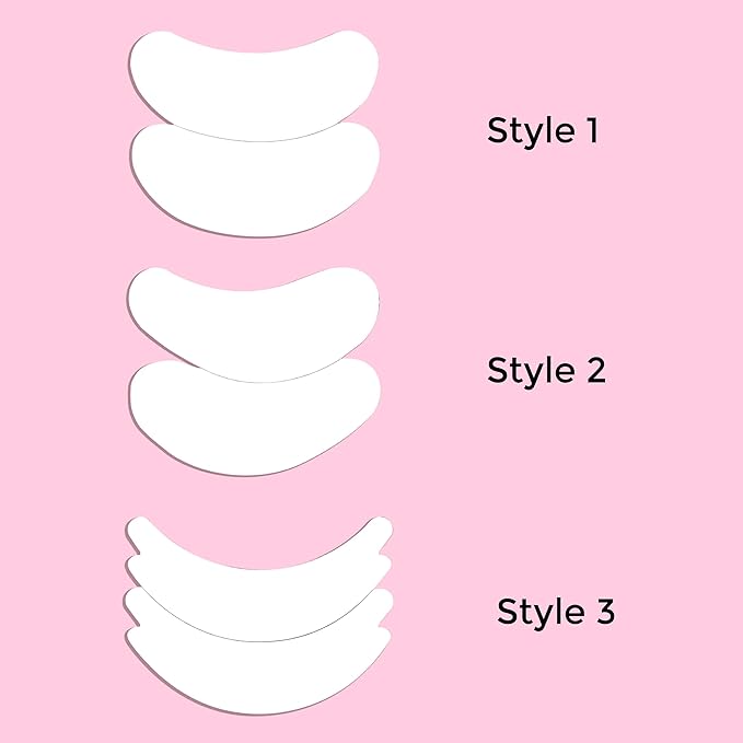 LLBA Biogel Eye Pads for Lash Extensions, Soft Sticky Under Eye Patches for Sensitive Skin, Eyelash Perm Lamination, Lash Extension Remover Supplies (10 Pairs, Style 3)