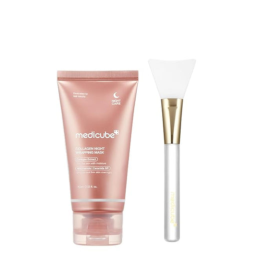medicube Collagen Night Wrapping Peel Off Facial Mask with Jelly Brush
