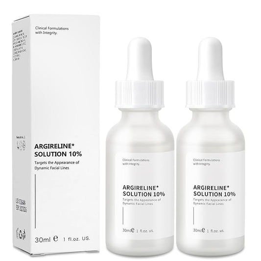 Argireline Serum For Oily Skin, Advanced Anti-Wrinkle Facial Serum For Women, 30 ML/ 2 PCS Moisturizing Argireline 10% Solution For Face, Argireline Peptide.