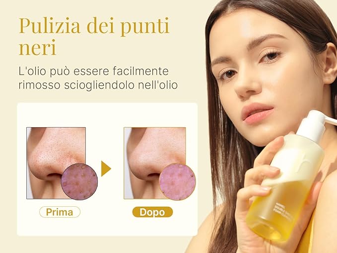 HAMEL Double Shot Oil To Foam Cleanser - Deep Pore Cleansing and Makeup Removal with Jojoba Oils, Lactobacillus and AHA - Skin Irritation Free, Korean Skincare for All Skin Types, 6.76 fl.oz.