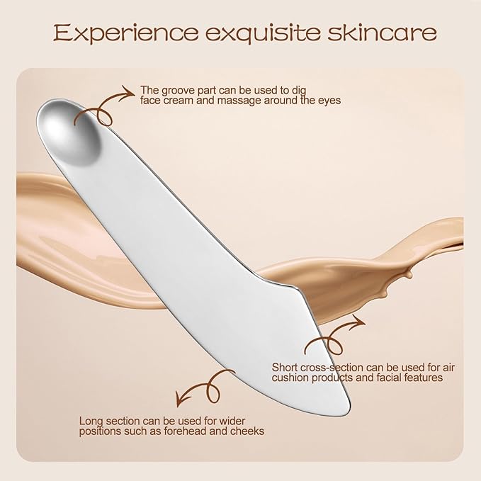 Makeup Spatula Eye Massage for Wrinkles, Eye Facial Beauty Device Eye Massage Eye Bag Remover Reducing Dark Circles Puffiness Wrinkles Relaxing Eye Fatigue