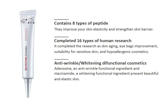 Fermentation Peptine Eye Care Cream Under Eye Cream with 8 Peptides and Niacinamide, Anti Aging Eye Cream for Wrinkles & Crows Feet Korean Skincare 45ml 1.52 Fl Oz