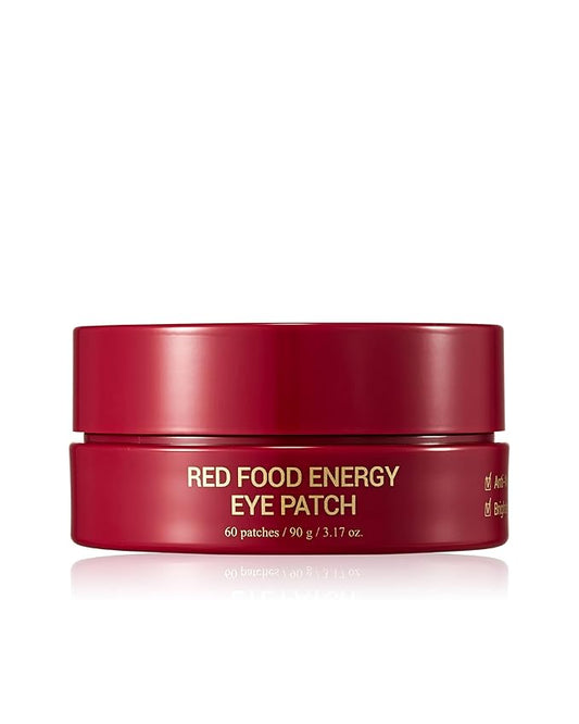 YADAH Red Food Energy Eye Patch 60 Pairs - Hydrogel Under Eye Mask with Pomegranate & Ginseng for Firming, Hydration & Puffiness Reduction.
