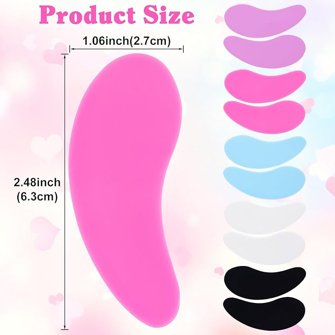 5 Pairs Silicone Under Eye Patches, Reusable Under Eye Mask Pad, Lower Lash Isolation Pads Skin Care Beauty Tool for Reduce Wrinkles and Fine Lines