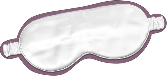 CELESTIAL SILK 100% Silk Sleep Mask for Women with Silk Covered Elastic Strap, Eye Mask for Sleeping (One Size, White)