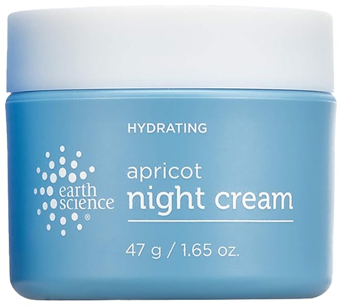 EARTH SCIENCE - Apricot Night Cream with Hydrating Apricot and Vitamin E for Dry Skin (1.65 oz)