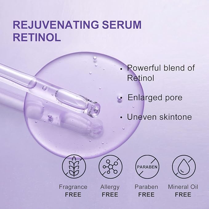 Epielle Retinol Night Serum | Repair, Renew, Brighten | Targets Fine Lines and Wrinkles | For All Skin Types | 1 Fl Oz | Korean Skincare