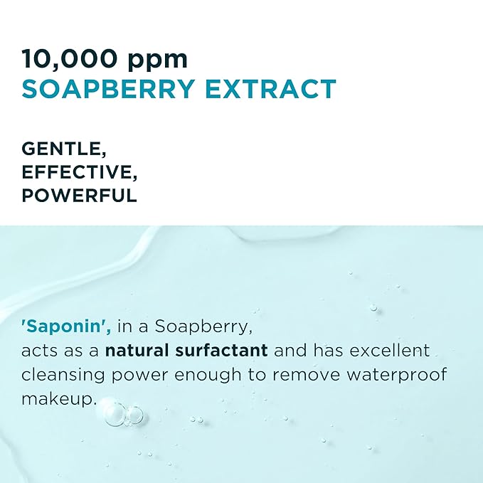 Soapberry Botanical Cleansing Oil, Korean Facial Cleanser Makeup Remover for Heavy Makeup with Jojoba, Apricot, Avocado Oil, Blackhead Removal (5.07 fl. oz, 150ml)