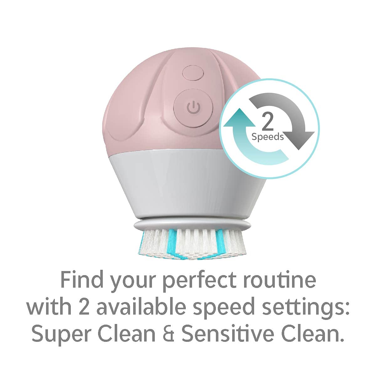 TAO Clean Ona Diamond Orbital Facial Brush and Cleansing Station – Suave Mauve – Electric Face Cleansing Brush with Ergonomic Handle, Dual Speed Settings