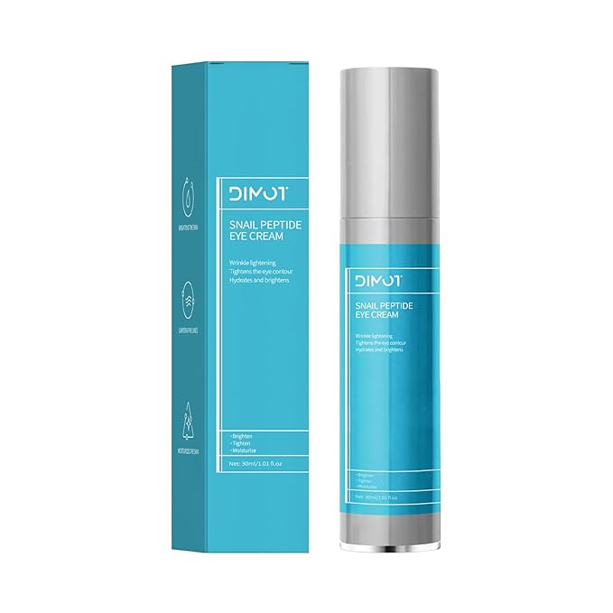 Anti-Aging Eye Cream for Wrinkles Under Eye Cream with Snail Mucin for Fine Lines Puffiness - Firming Eye Serum Relieve Eye Fatigue for Women