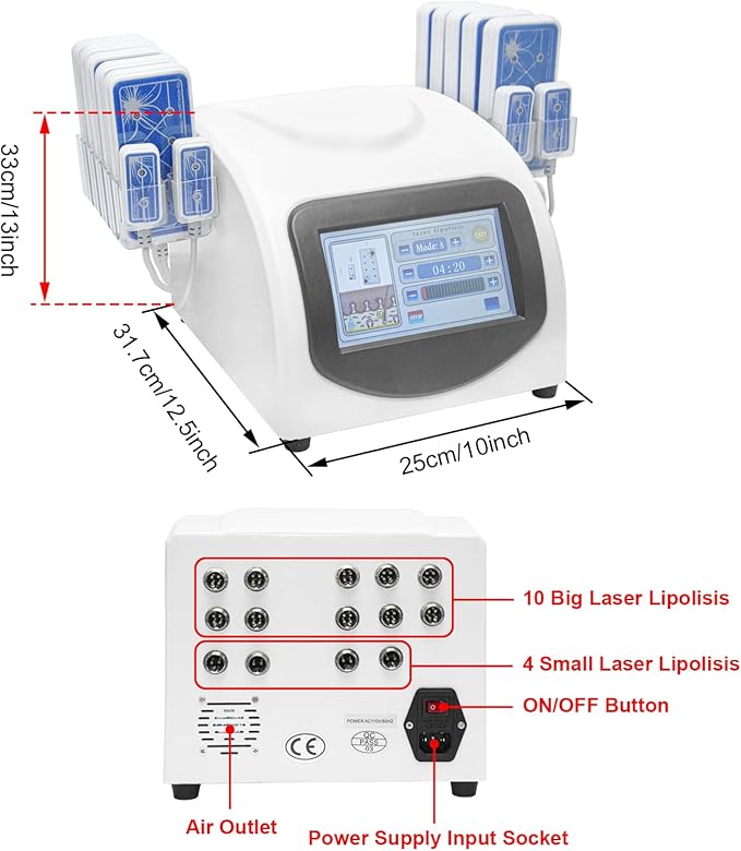 Body Shaper Weight Loss Slimming Beauty Machine 14 Pads Elitzia ETUU1401