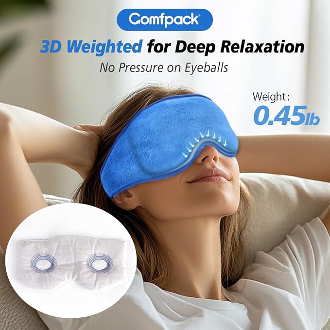 Eye Mask for Dry Eyes, Microwave Warm Compress for Eyes with Washable Cover, Remove Styes, Chalazion Therapy Heating Pad Hot Compress, Moist Heat Mask for Blepharitis, Tired