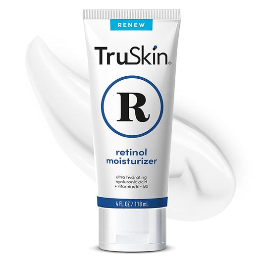 TruSkin Retinol Face Moisturizer – Powerful Anti-Aging Moisturizer for Women with Hyaluronic Acid & Vitamin E – Retinol Cream for Face for Youthful-Looking Appearance, 4 fl oz