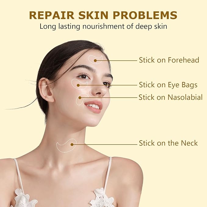 Gold Under Eye Patches-60 Pcs Eye Masks | Anti-Aging |Boost Lift & Firm the Look of the Eye Area |Eye Patches for Puffiness,Bags,Dark Circles (60 Count (Pack of 1), Under Eye Patches)