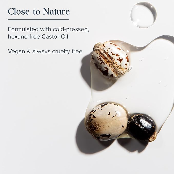 HERITAGE STORE Castor Serum and Castor Oil Roll On - Lash Serum for Fuller, Longer Looking Eyelashes w/Organic Castor Oil, Black Castor Oil, Biotin - Roll-On Hydration for Castor Oil Pack 3oz /0.42oz