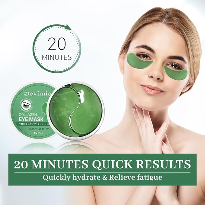 Under Eye Mask, 30 Pairs Seaweed Eye Masks for Dark Circles and Puffiness Treatment, Under Eye Patches for Puffy Eyes and Eye Bags, Gel Eye Mask Eye Pads for Face Skin Care