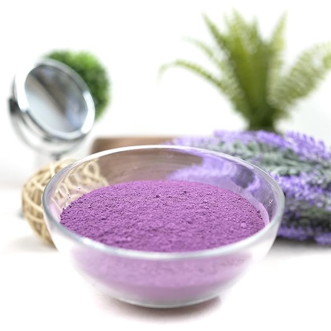 Kaolin Lavender Clay Cosmetic Grade Powder - 100% Pure Natural Powder - Great For Skin Detox, Rejuvenation, and More - Heal Damaged Skin - DIY Clay Face Mask (6 oz)