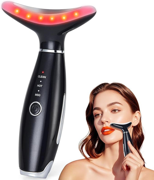 Facial Massager,Neck Face Massager Tool,3 Mode Massage with Heat,Portable Beauty Instrument for Skin Care Women Gift