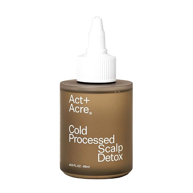 ACT+ ACRE Cold Processed Scalp Detox Oil - Sulfate-Free Care for Flaky, Dry and Itchy Scalp - Promotes Thicker, Fuller-Looking Hair