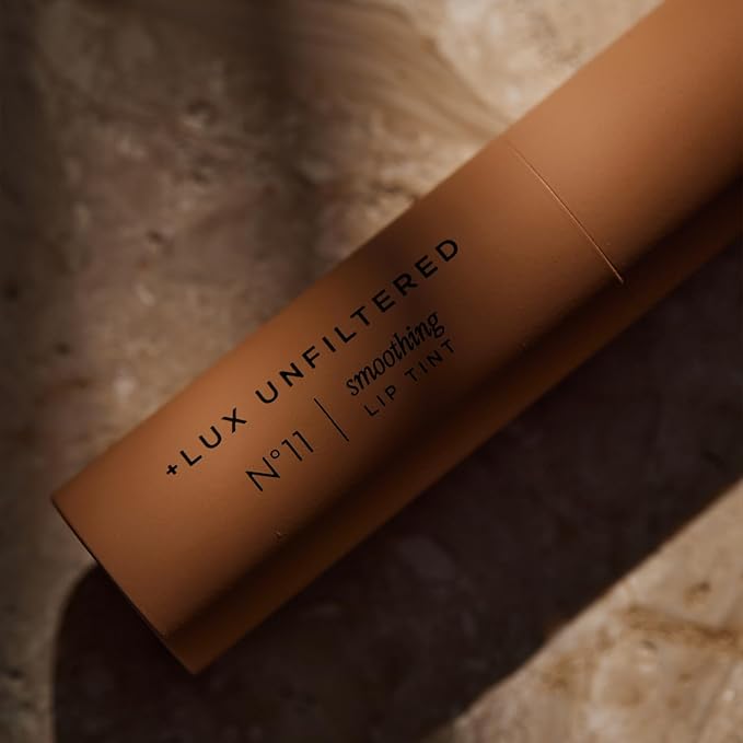 '+ Lux Unfiltered N°11 Smoothing Hydrating Lip Tint for Women - Tinted Lip Balm with Jojoba & Sunflower Oil - Lightweight Moisturizing Semi-Sheer Color - Vegan & Cruelty-Free - Chili (Spicy Sheer Red)