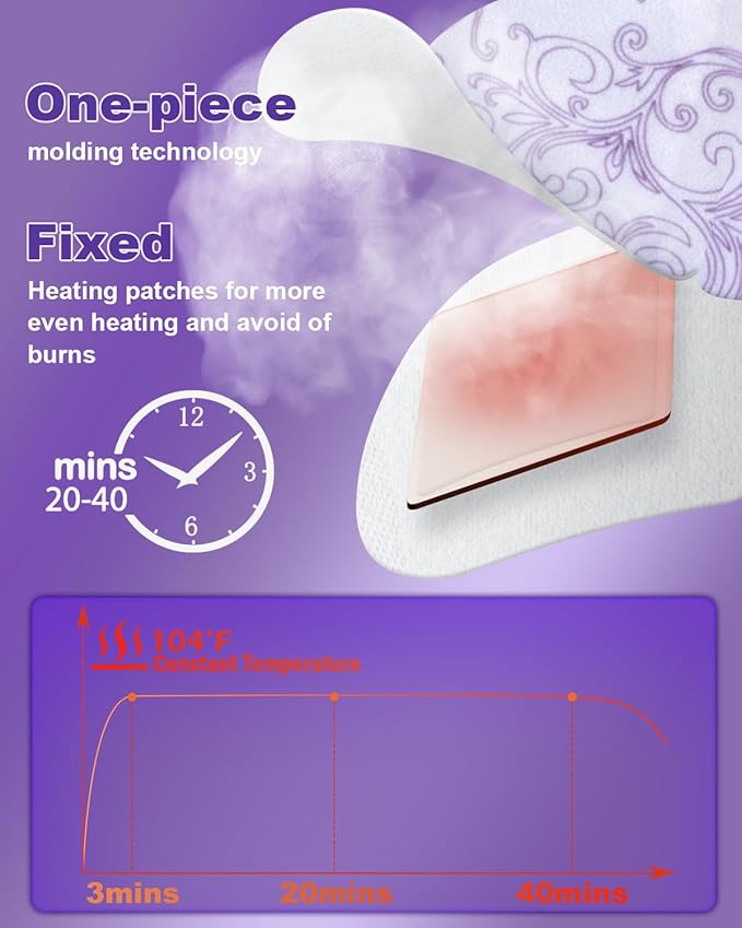 ProCIV 30 Packs Steam Eye Mask Lavender, Heated Eye Masks Relaxing Gifts for Women Soothing Eye Fatigue Hot Sleep Mask, Warm Eye Compress for Dry Eyes Travel Essentials Christmas Stocking