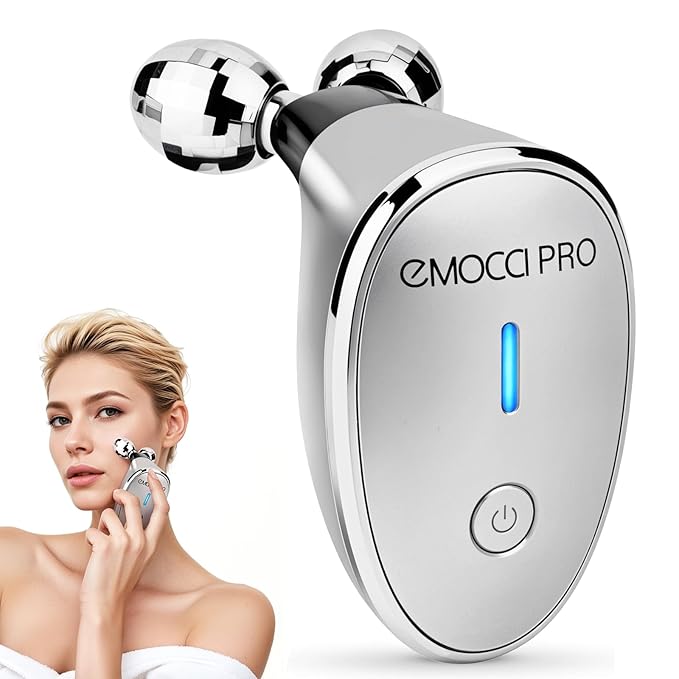 Facial Massager Electric Face Lift Device Sculpting Tool Double Chin Reducer Eliminator for Women Facial Rollers Luminesce Glow Gua Sha Tools For Face Neck Sculptor Roller for Wrinkles and Lifting