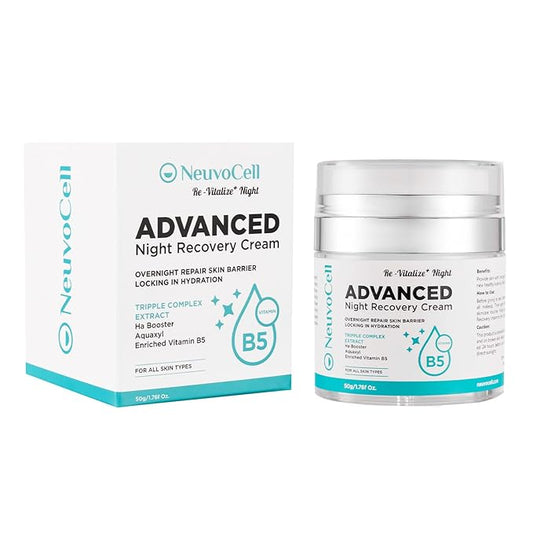Advance Night Recovery Cream for Face, Facial Moisturizer Recovery Complex, Care for Face, Advanced Night Repair for Face, Biothex Cordyceps, HA Booster, Camomile Extract, 1.77 fl.Oz
