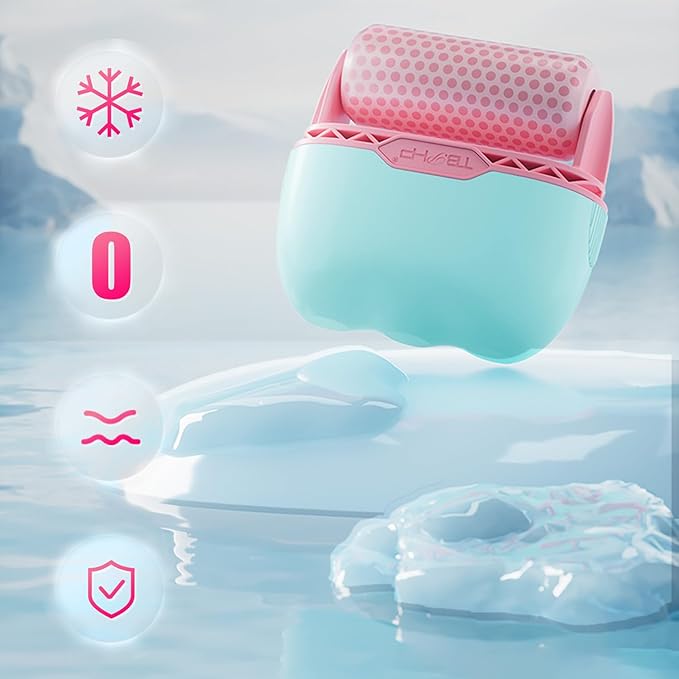 TBPHP Ice Roller BF01 for Face & Eye with Plastic Cover Massager Face Massage Roller Tools (Pink)