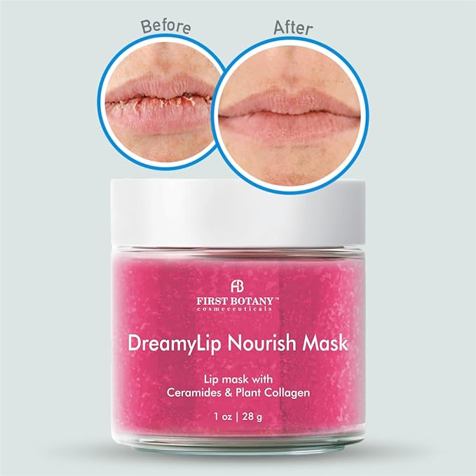 Lip Mask & Lip Balm - 2 in 1 Nourishing & Hydrating leave-on Overnight lip mask (pink)