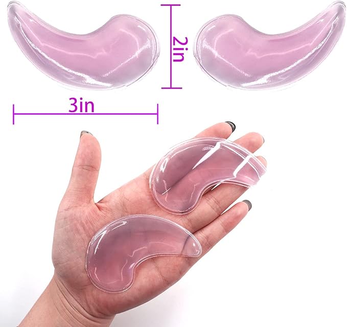 Reusable Gel Eye Ice Pack, Cooling Eye Pad, Hot ＆ Cold Treatment for Eye Strain, Eye Swelling, Eye Redness, Puffy Eyes, Dark Circles, Smooth Fine Lines, and Eye Recover Surgery. 10PCS